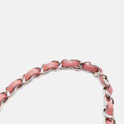 Pre Owned Chanel Matelasse Pink Lambskin Shoulder Bag