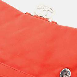 Pre Owned Chanel Matelasse Red Lambskin Shoulder Bag