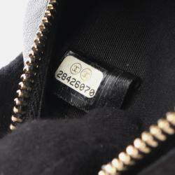 Pre Owned Chanel Matelasse Round Mini Black Lambskin Shoulder Bag