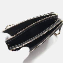 Pre Owned Chanel Mademoiselle Black Leather Shoulder Bag