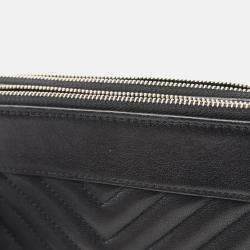 Pre Owned Chanel Mademoiselle Black Leather Shoulder Bag