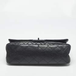 Pre Owned Chanel Black Quilted Aged Leather Classic 226 Reissue 2.55 Flap Bag