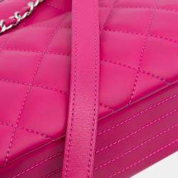 Pre Owned Chanel Pink Paris Seoul Small Rubber Coco Rain Flap