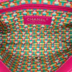 Pre Owned Chanel Pink Paris Seoul Small Rubber Coco Rain Flap