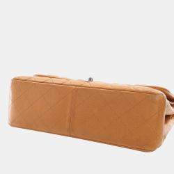 Pre Owned Chanel Brown Jumbo Classic Iridescent Caviar Double Flap