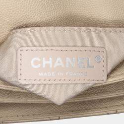 Pre Owned Chanel Brown Small Quilted Caviar Urban Companion Flap
