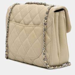 Pre Owned Chanel Brown Small Quilted Caviar Urban Companion Flap