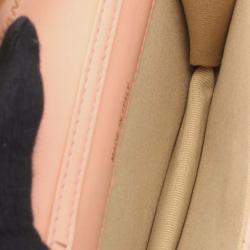 Pre Owned Chanel Pink Mini Lambskin Pearl Crush Clutch On Chain