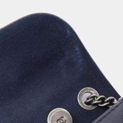 Pre Owned Chanel Matelasse Navy Leather Shoulder Bag