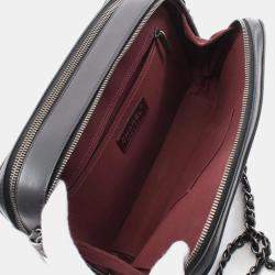 Pre Owned Chanel Boy Black Lambskin Leather Camera Bag
