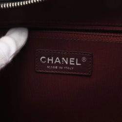 Pre Owned Chanel Boy Black Lambskin Leather Camera Bag