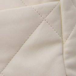 Pre Owned حقيبة شانيل 19 كتف جلد حملان أبيض متوسطة غطاء