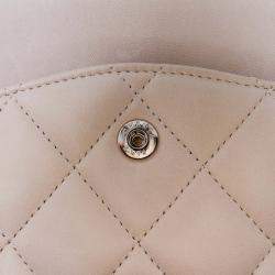 Pre Owned Chanel Classic Double Flap Jumbo Lambskin Shoulder Bag