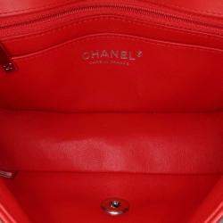 Pre Owned Chanel Classic Single Flap Mini Rectangular Bicolor Patent Bag