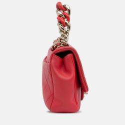 Pre Owned حقيبة شانيل أنيقة سلسلة غطاء فردي جلد الحمل صغير