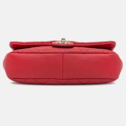 Pre Owned حقيبة شانيل أنيقة سلسلة غطاء فردي جلد الحمل صغير