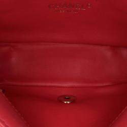 Pre Owned Chanel Carry Chic Flap Mini Quilted Lambskin Bag