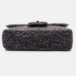 Pre Owned Chanel Elementary Chic Flap Tweed Sequin Bag