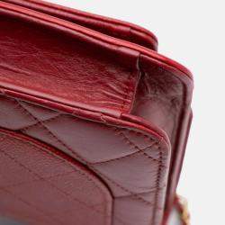 Pre Owned Chanel Chain Handle Flap Small Quilted Calfskin Caviar Bag