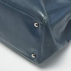 Pre Owned Chanel Blue Leather Executive Cerf Tote