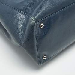 Pre Owned Chanel Blue Leather Executive Cerf Tote