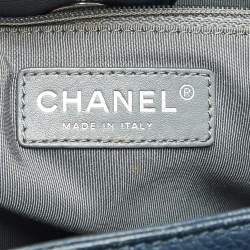 Pre Owned Chanel Blue Leather Executive Cerf Tote