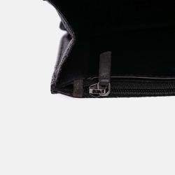 Pre Owned Chanel Black CC Quilted Glittered Calfskin Wallet On Chain