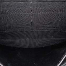 Pre Owned Chanel Black CC Quilted Glittered Calfskin Wallet On Chain