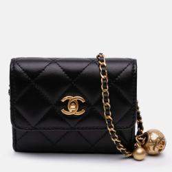 ショルダーバッグ・ポシェット × ヴィンテージ(中古) Chanel Caviar Double Chain Crossbody Bag AS3757 CHANEL Caviar Turn Lock Quilted Bags & Handbags for Women