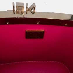 Pre Owned Chanel Pink Quilted Tweed Vanity Case