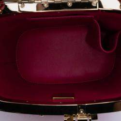 Pre Owned Chanel Pink Quilted Tweed Vanity Case