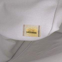 Pre Owned Chanel White Jumbo Classic Caviar Double Flap