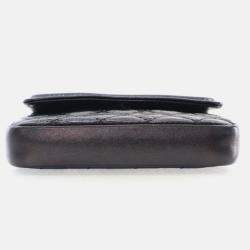 Pre Owned Chanel Mini Black Shiny Aged Calfskin Waist Bag