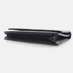 Pre Owned Chanel Camellia Black Lambskin Wallet On Chain