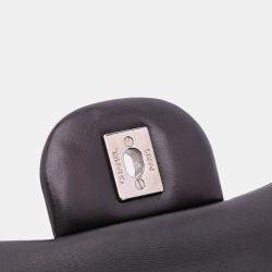 Pre Owned Chanel Grey Jumbo Classic Lambskin Double Flap Bag