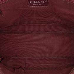 Pre Owned Chanel Red Medium Quilted Lambskin and Caviar Bi Coco Flap Bag