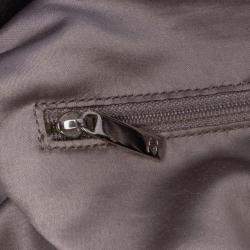 Pre Owned Chanel Black Lambskin Patent Brooklyn Patchwork Hobo Bag