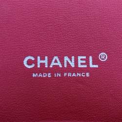 Pre Owned Chanel Orange Patent Leather Maxi Classic Double Flap Bag