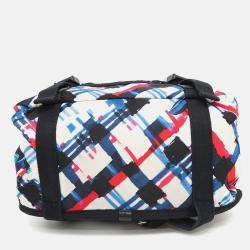 Pre Owned Chanel Airline White Multicolor Nylon Backpack