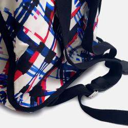 Pre Owned Chanel Airline White Multicolor Nylon Backpack