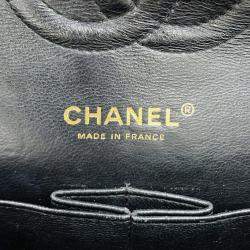 مملوكة مسبقًا Chanel Classic Double Flap Medium Black Caviar Leather Chain Shoulder Bag