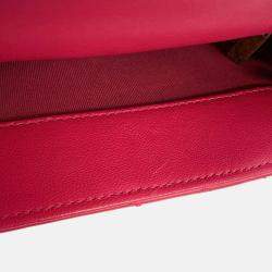 Pre Owned Chanel Pagoda Flap Pink Lambskin Chain Shoulder Bag