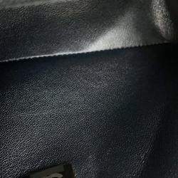 Pre Owned Chanel 2.55 Mini Black Aged Calf Leather Chain Shoulder Bag