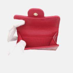 Pre Owned Chanel Matelasse Classic Small Caviar Leather Flap Wallet