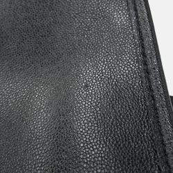Pre Owned Chanel Matelasse Small Black Caviar Leather Messenger Bag