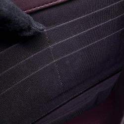 Pre Owned Chanel Matelasse Purple Lambskin Wallet On Chain