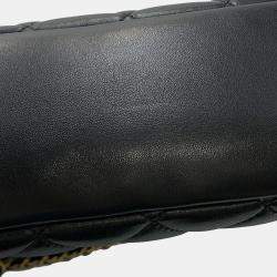 Pre Owned Chanel Matelasse Camera Case Black Lambskin Chain Shoulder Bag