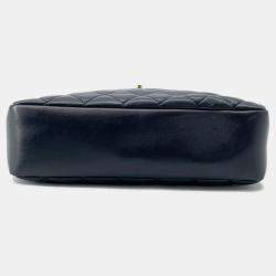Pre Owned Chanel Matelasse Camera Case Black Lambskin Chain Shoulder Bag