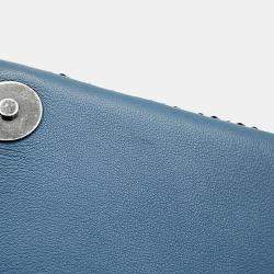 Pre Owned Chanel Coco Cuba Navy Silver Sequins Leather Chain Shoulder Bag