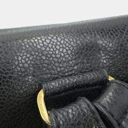 مملوكة مسبقًا Chanel Triple Coco Black Caviar Leather Chain Backpack